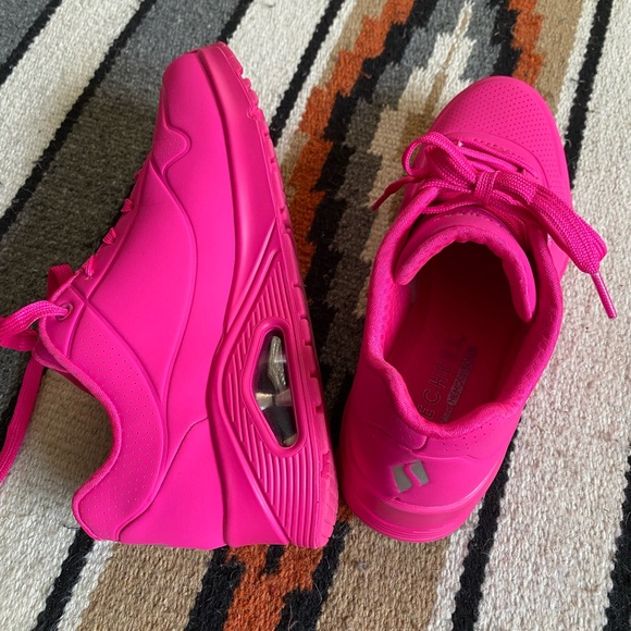 Skechers Hot Pink “Uno - Night Shades” Sneakers Women’s SIZE 7 - Picture 6 of 12